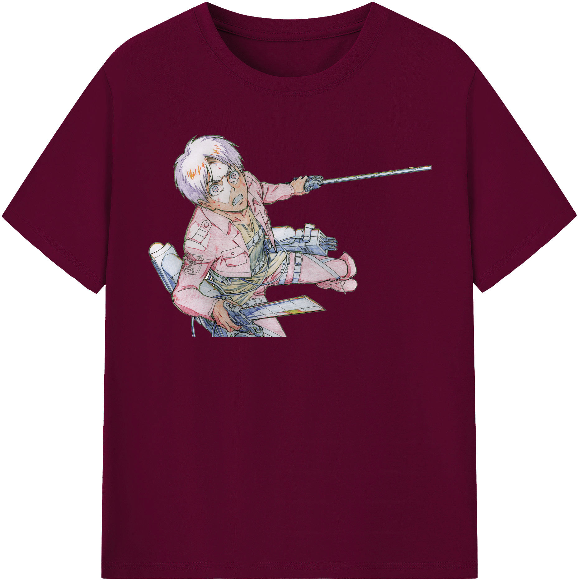 （画像用） 進撃の巨人 エレン･イェーガー Attack on Titan Eren Jäger レディースカジュアルプリントTシャツ（綿100％）